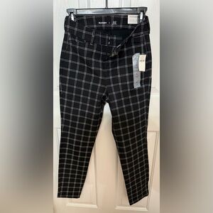 Women's Black Checkered Pants (New with tags)